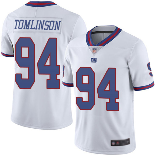 Men New York Giants #94 Dalvin Tomlinson Limited White Rush Vapor Untouchable Football NFL Jersey